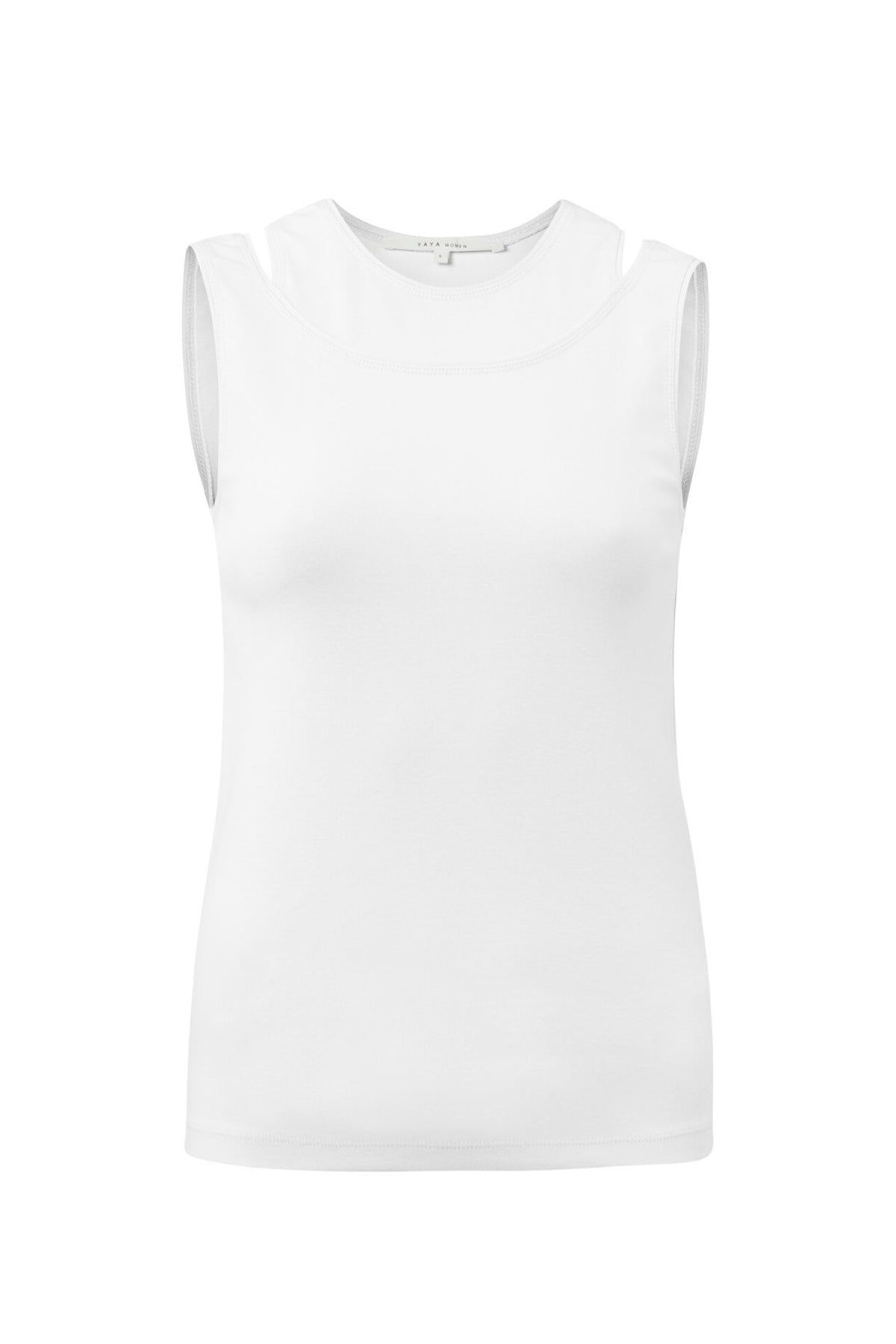 YAYA Tops & T-Shirts | Weises Top Mit Layering-Effekt Bright White