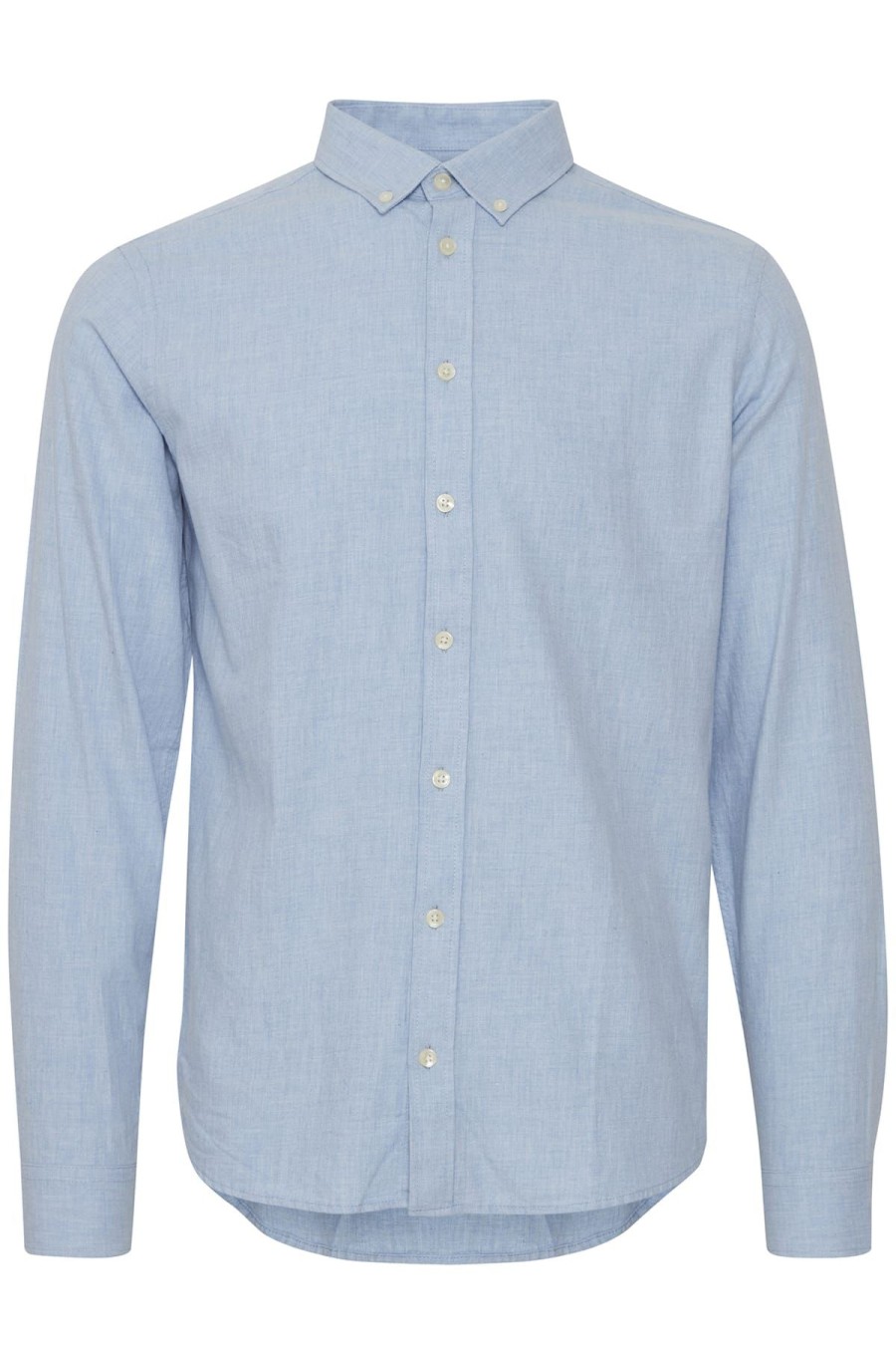 Casual Friday Hemden | Hemd Cfanton Ls Bd Fil A Fil Shirt Chambray Blue Blau