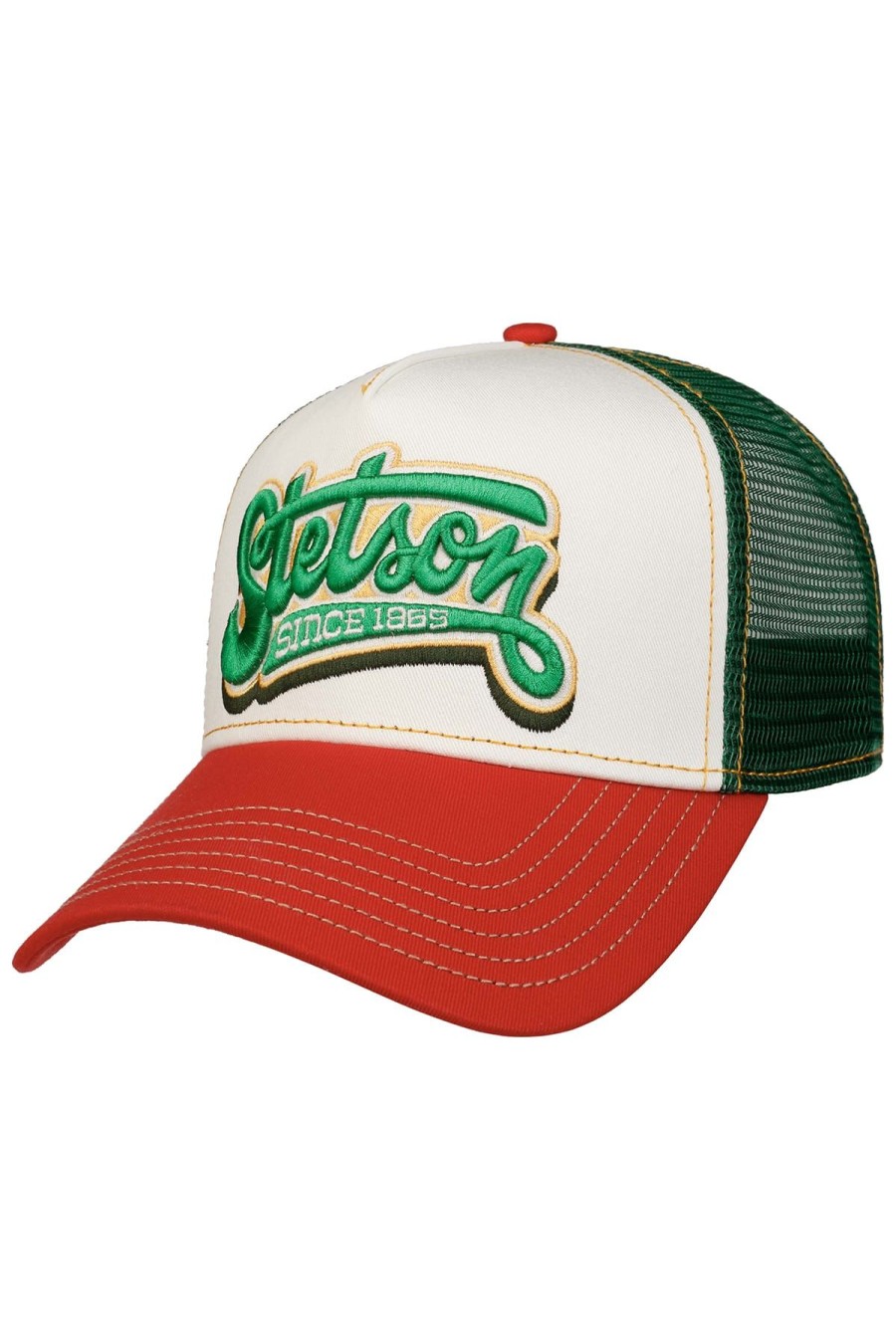 Stetson Hute & Cappies | Baseballcap Trucker Cap Lettering Multicolor