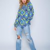 Emily van den Bergh Hemden & Blusen | Lockere Bluse Mit Coolem Retro-Print Navy Multi Blau