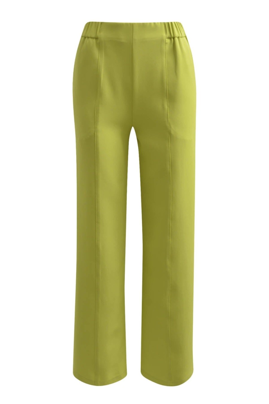 Milano Hosen | Hose Mit Weitem Bein Und Gummizug Im Rucken Lime Grun