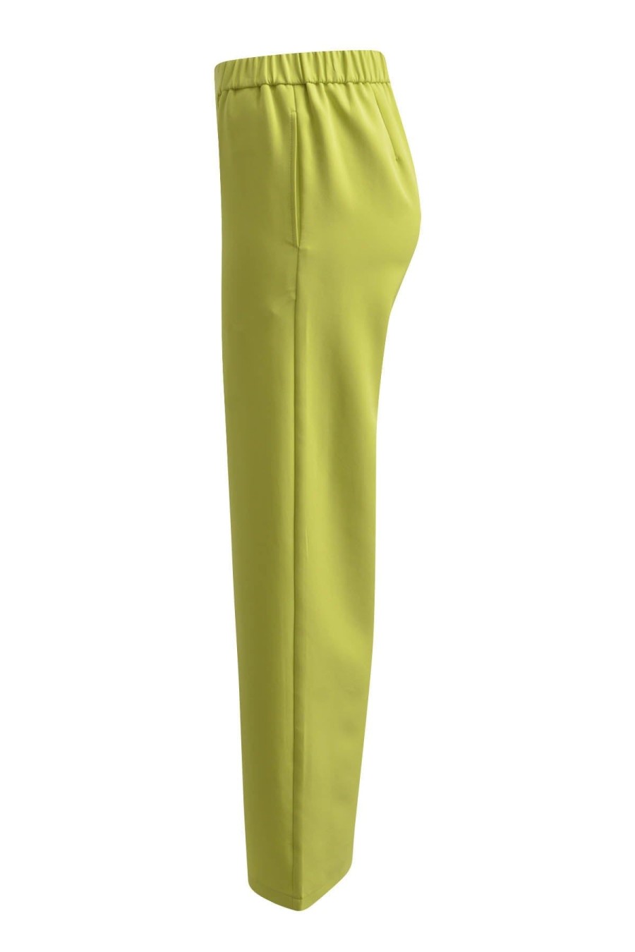 Milano Hosen | Hose Mit Weitem Bein Und Gummizug Im Rucken Lime Grun