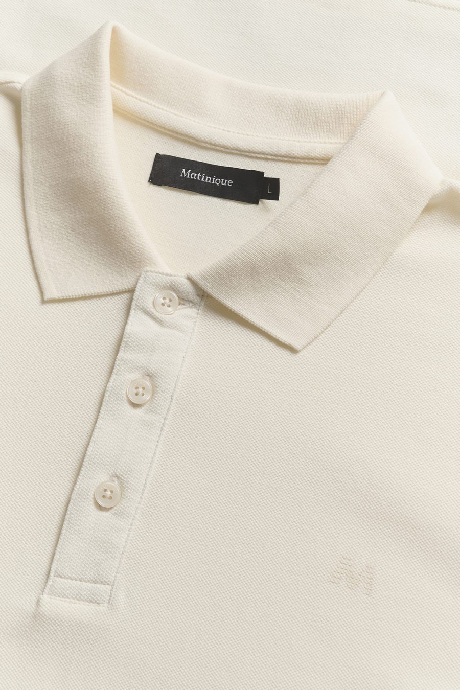 Matinique T-Shirts | T-Shirt Polo Mapoleo Melange Off White Weiss