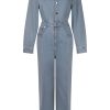 Another Label Kleider & Jumpsuits | Jumpsuit Lauren Denim Jumpsuit L/S Stone Denim Blue Blau