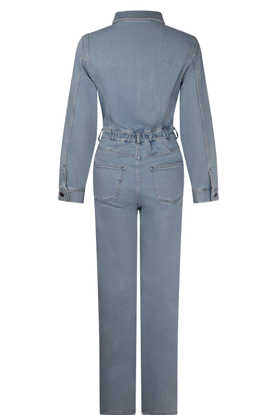 Another Label Kleider & Jumpsuits | Jumpsuit Lauren Denim Jumpsuit L/S Stone Denim Blue Blau