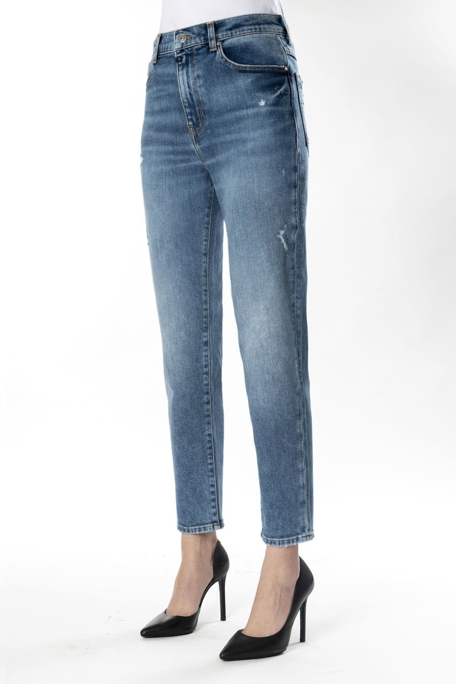 C.O.J - Cup of Joe Denim Jeans | Lynn Mom Jeans - Blue Vintage