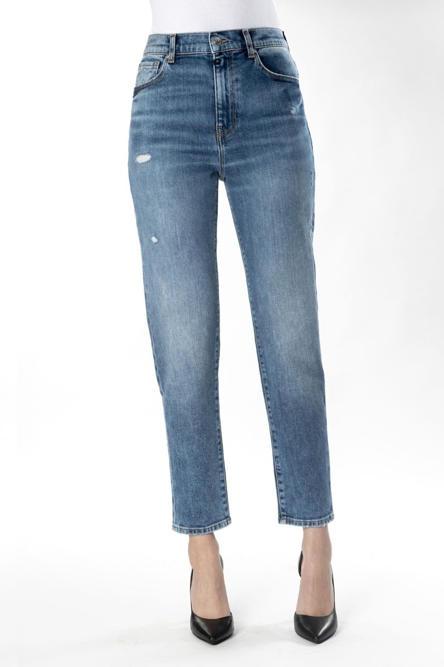 C.O.J - Cup of Joe Denim Jeans | Lynn Mom Jeans - Blue Vintage