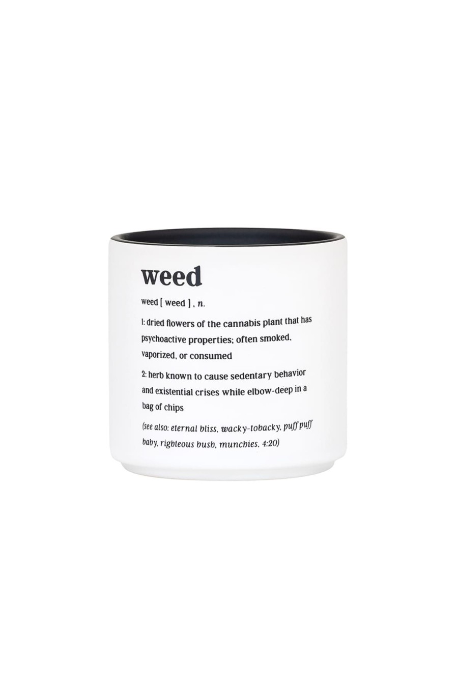 About Face Designs Wohnaccessoires | Blumentopf Defintion Weed Weiss