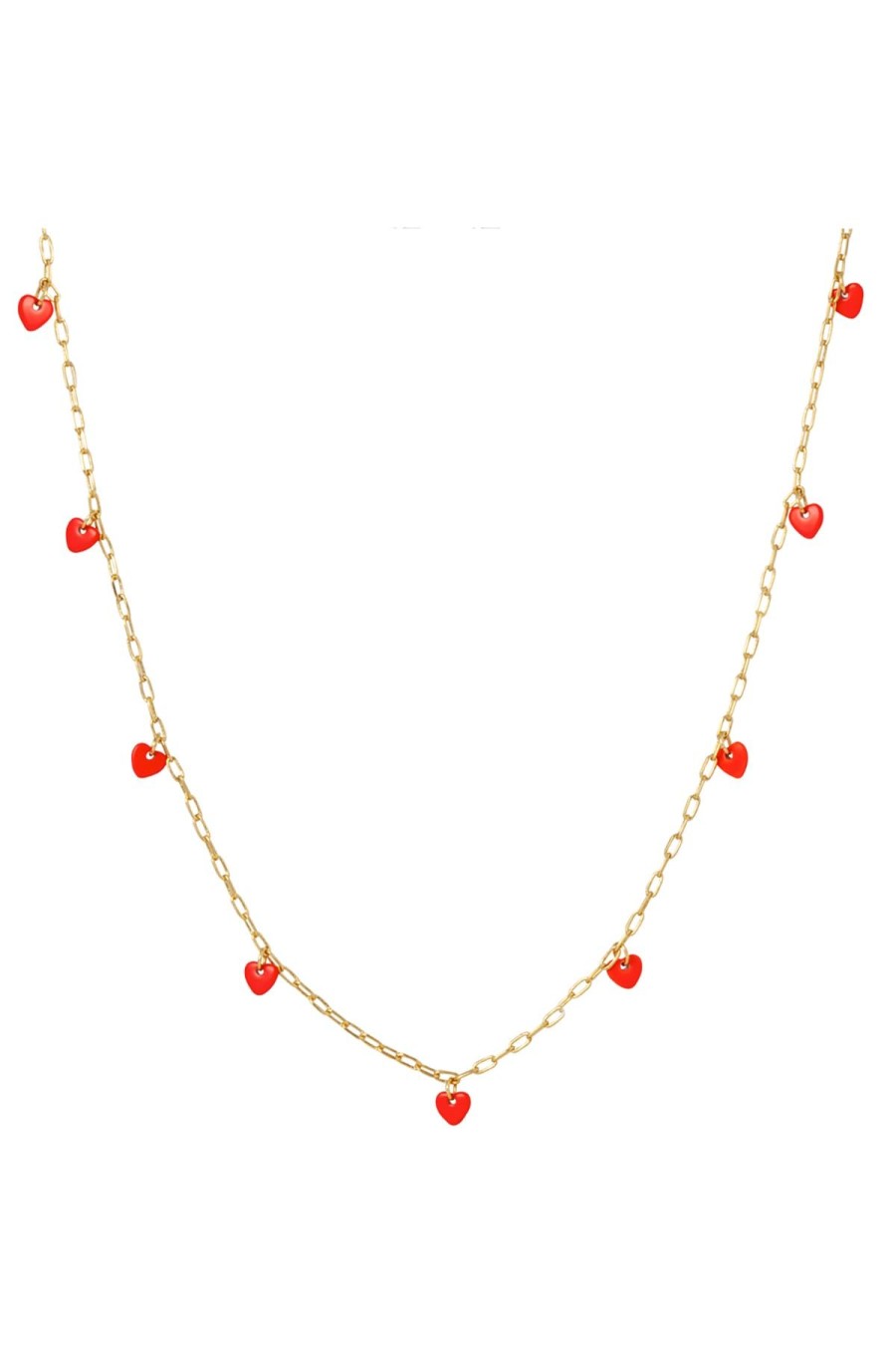 LULU Copenhagen Schmuck & Uhren | Kette Love U Necklace - Gold Plated Lipstick Red