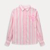 POM Amsterdam Hemden & Blusen | Bluse Embroidery Striped Pink Rosa