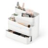 Umbra Wohnaccessoires | Aufbewahrungsbox "Glam Large" - Kosmetik Organizer, Modulare Aufbewahrungsbox Mit 3 Schubladen Und Entnehmbaren Trennwanden Weiss