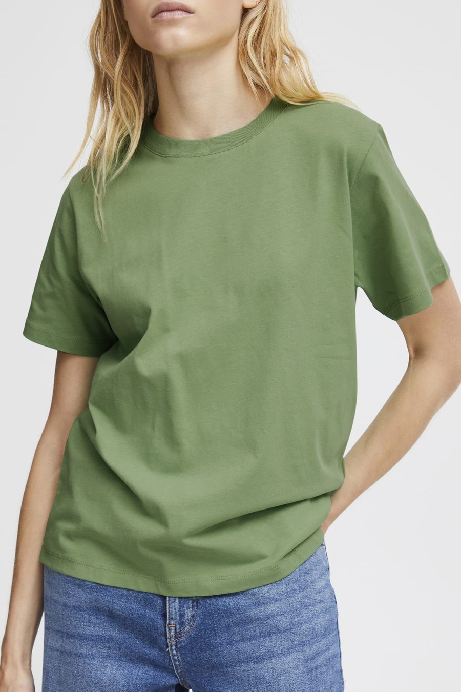 ICHI Tops & T-Shirts | T-Shirt Ihpalmer Loose Ss Green Tea Grun