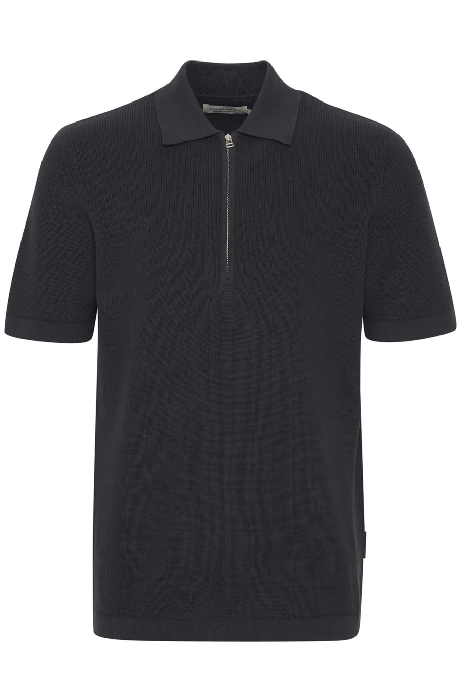 Casual Friday T-Shirts | T-Shirt Cfkarl Knit Polo With Halfzip Dark Navy Blau