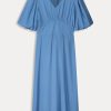 POM Amsterdam Kleider & Jumpsuits | Kleid Dress Mediterranean Blue Blau