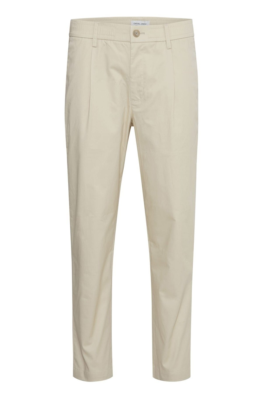 Casual Friday Jeans & Hosen | Hose Cfmarc 0143 Pleated Pants White Asparagus Beige