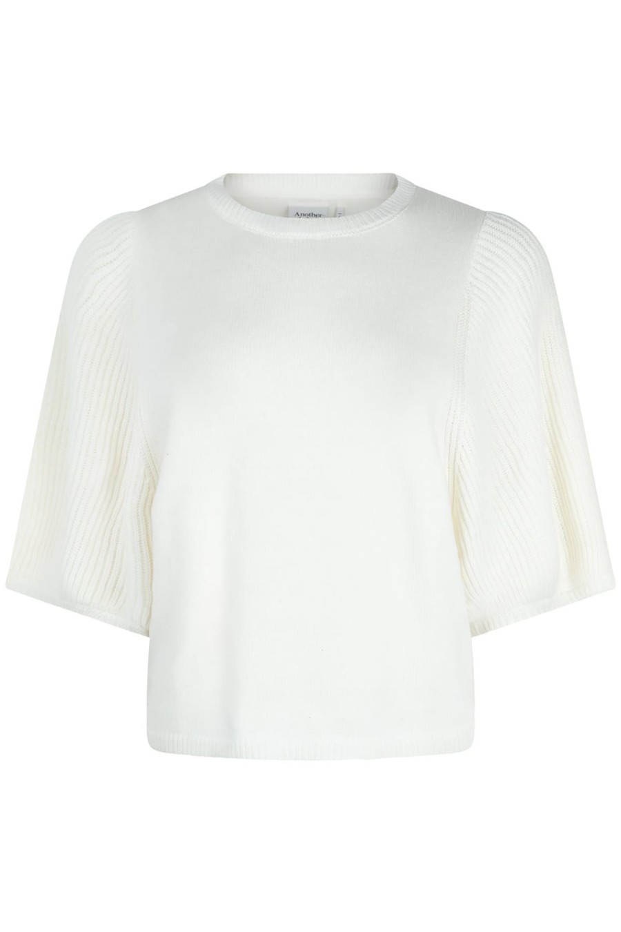 Another Label Strick & Cardigans | Pullover Aicha Knitted Pull S/S Off-White Weiss