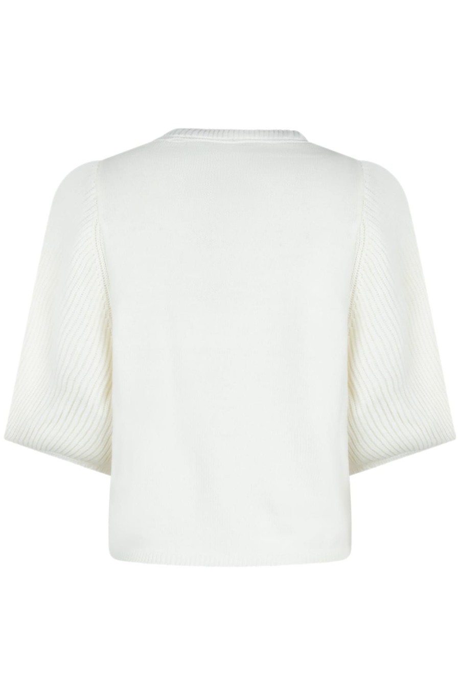 Another Label Strick & Cardigans | Pullover Aicha Knitted Pull S/S Off-White Weiss